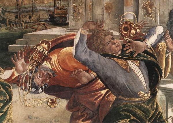 Botticelli The Punishment of Korah detail 3